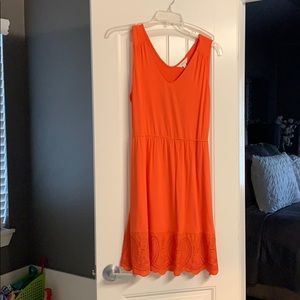 Soma Orange sleeveless v-neck dress